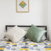 Up close image of the double bed