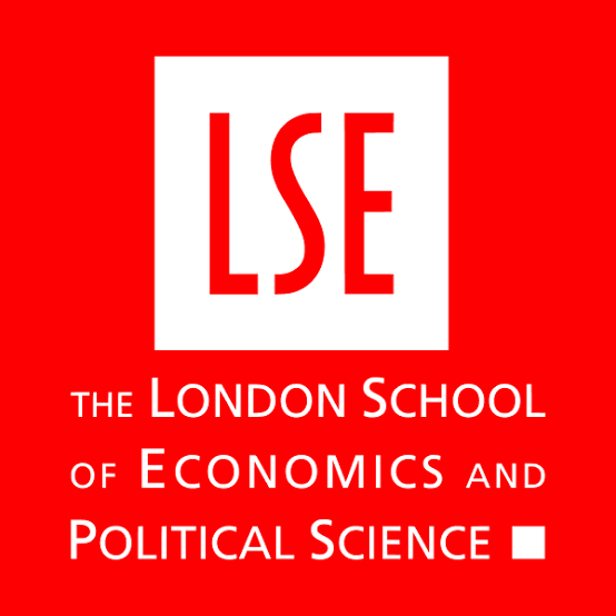 red logo with white text saying "the London school of Economics and Political Science"